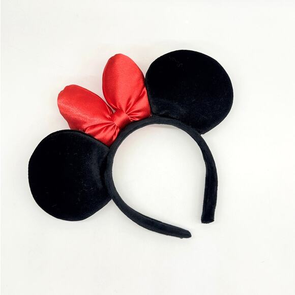 Disney Minnie Mouse Sparkly Rhinestone Ears Headband With Red Plush Bow main image 7